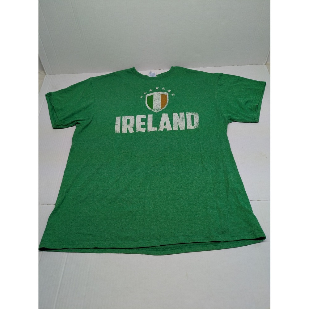 Ireland T-Shirt Mens‎ Large Green Heather Graphic Tee St Patricks Day Fan Shirt